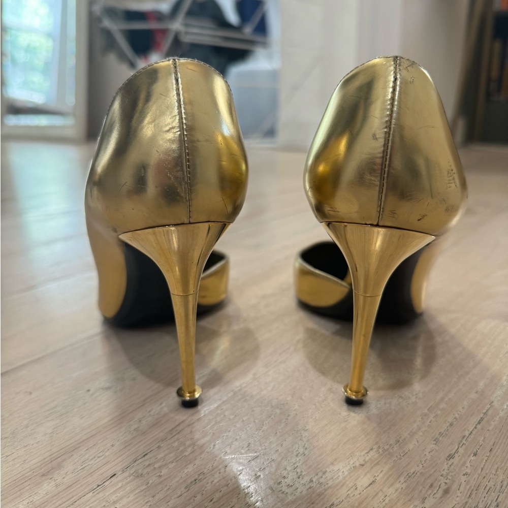 Tom Ford Gold Pumps Size 6.5 - Picture 6 of 8